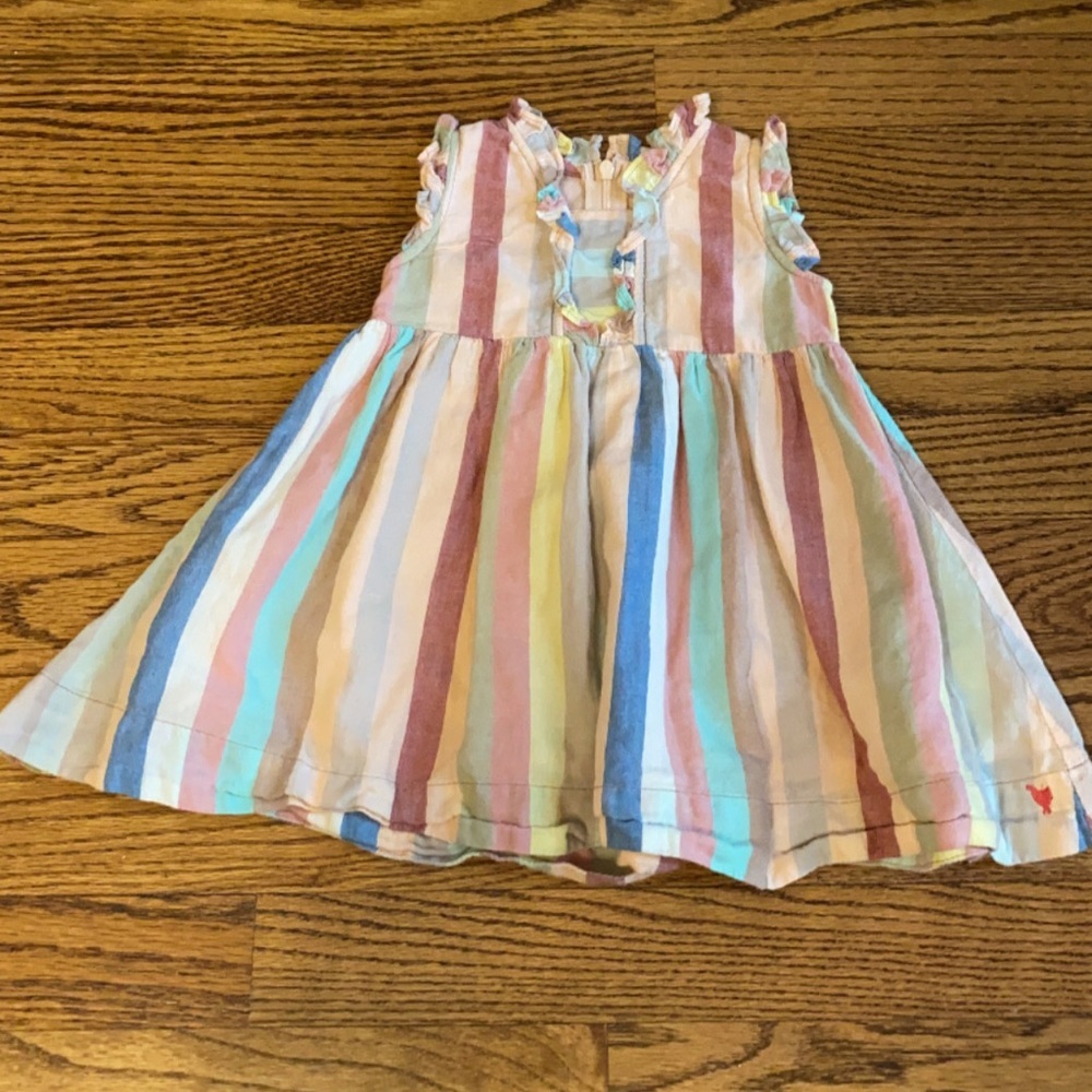 Pink Chicken 3-6m striped dress